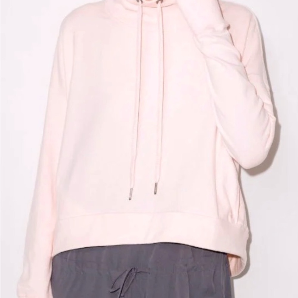 Sweaty Betty Pale Pink Drawstring High-neck Jumper